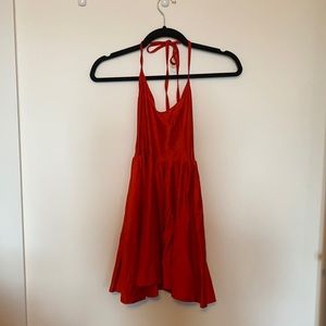 Size S Red American Apparel halter dress
